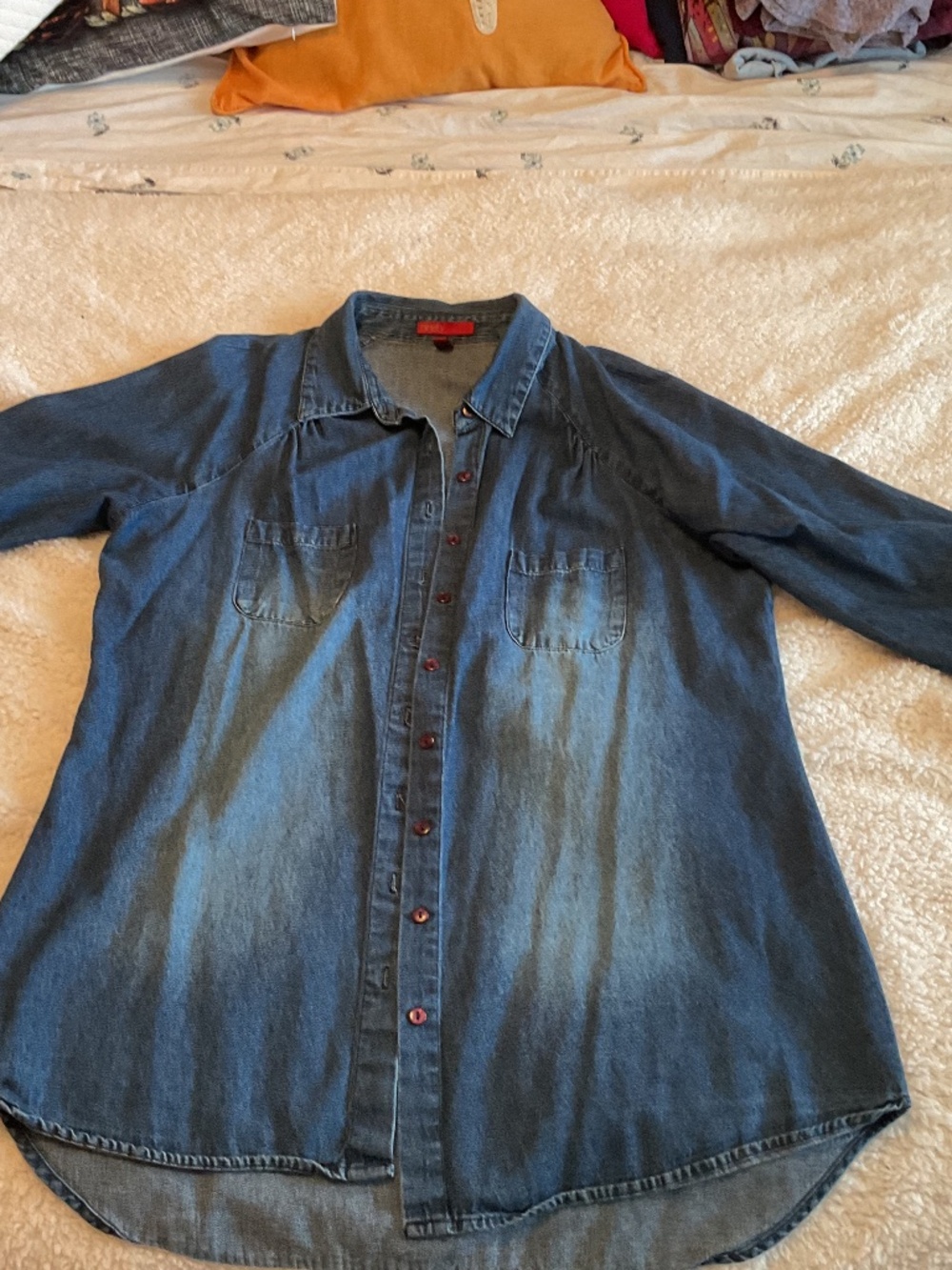 Longer denim shirt